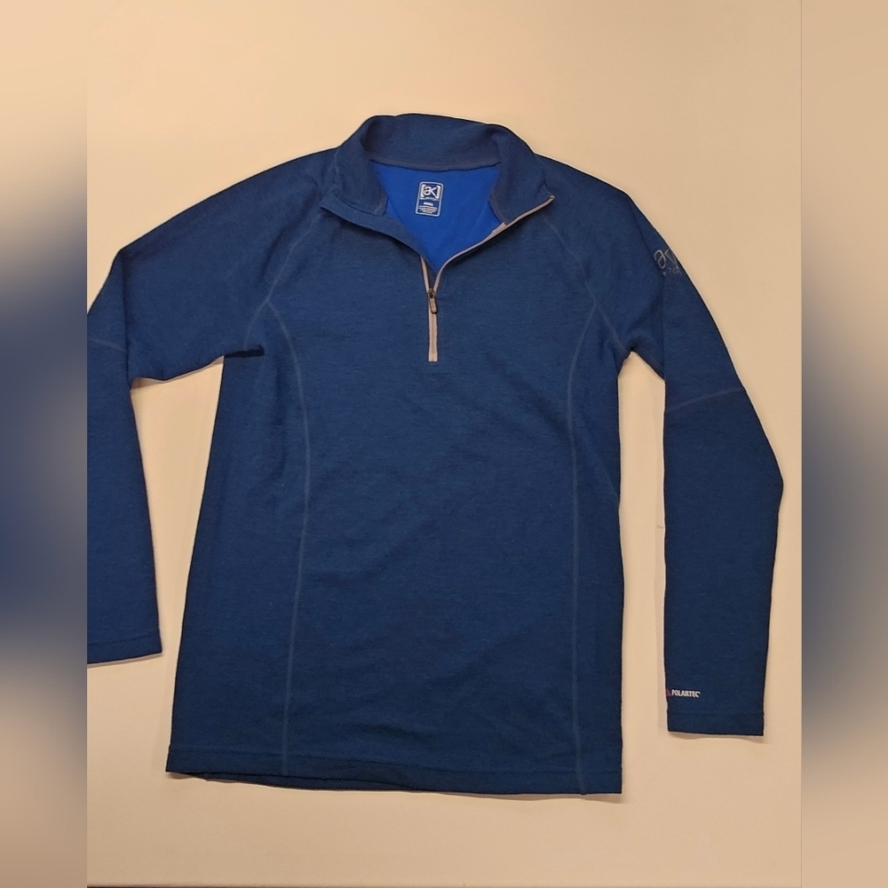 Burton Men's AK Polartec Grid Half Zip Thermal Baselayer Pullover Orange S $159